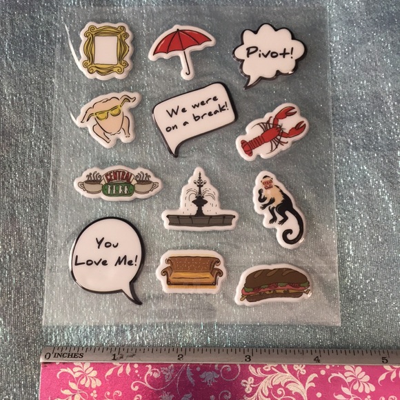 3/$15 12pc Friends x Makeup Revolution Puffy Sticker Set - Picture 6 of 7